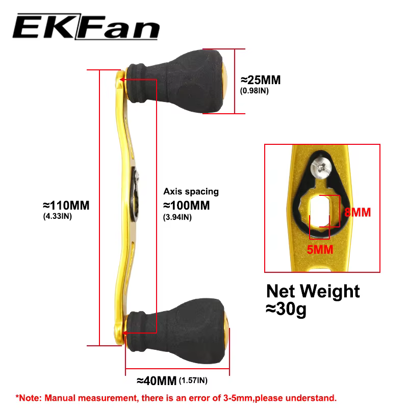 EKFAN Perilla EVA para carrete baitcasting con mango de aluminio - imagen 4
