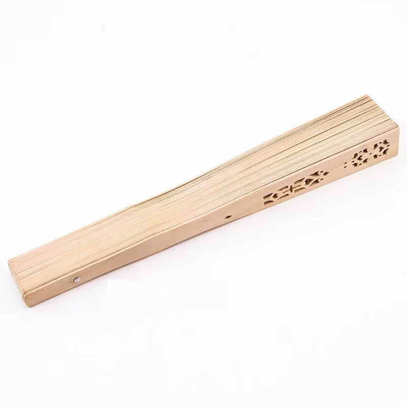 Abanico decorativo de madera plegable – Aromatizado con sándalo chino - imagen 4