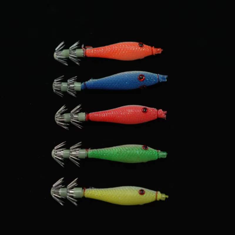 Señuelo de calamar BRAVMACK con anzuelo tipo octopus