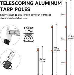 Postes Telescópicos SANLIKE para Lona – Aluminio Aeronáutico