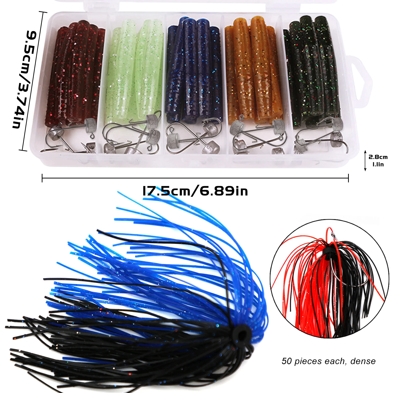 Anzuelo Ned y vinilo para lubina Free Fisher, gusano blando