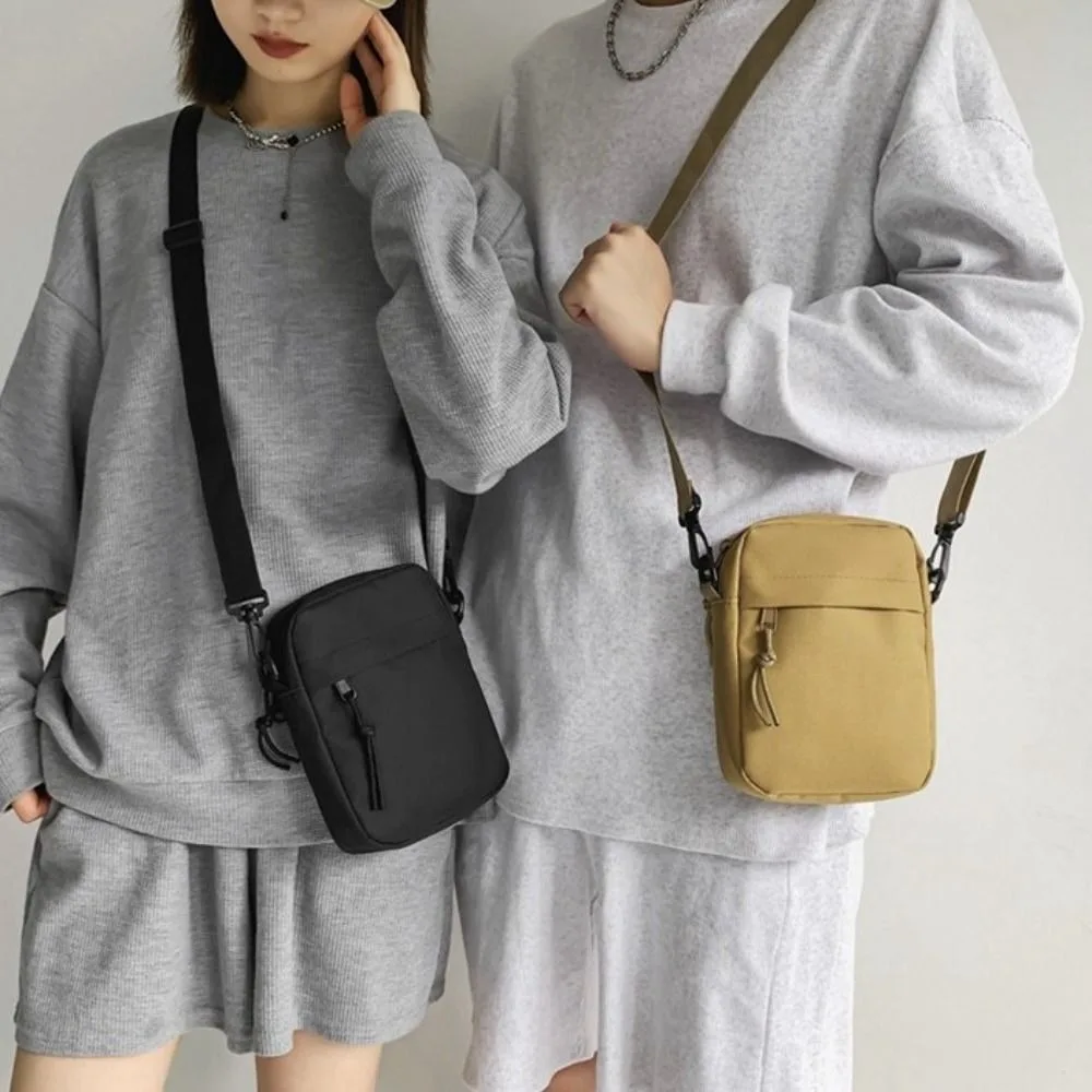 Bolso bandolera de lona con cremallera y correa ajustable - imagen 4