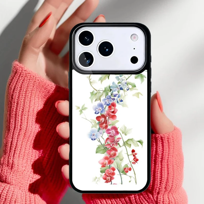 Funda mostrando detalle de orquídeas