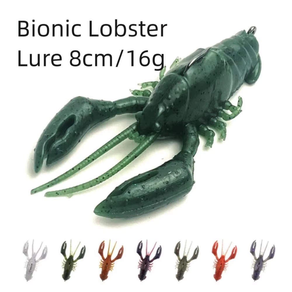 Señuelo de vinilo langosta artificial 8cm – Cebo blando sumergible - imagen 5