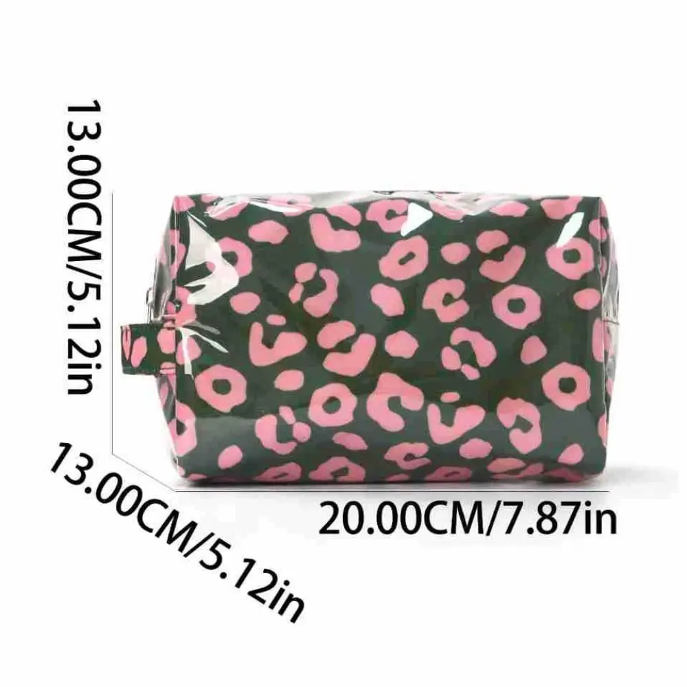 Bolsa impermeable de PVC con rayas y estampado de leopardo para viaje - imagen 5