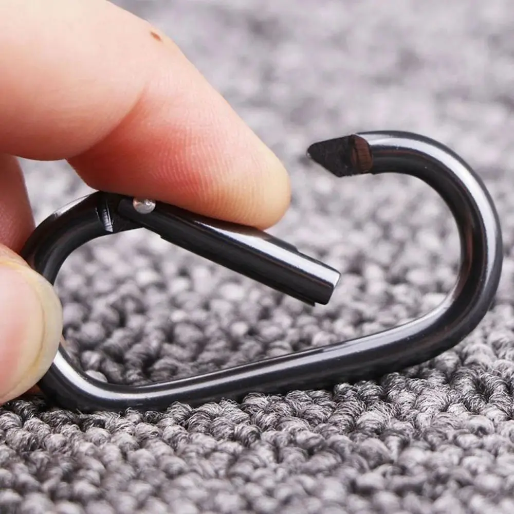 Mosquetón metálico para pesca y camping con gancho clip llavero - imagen 2