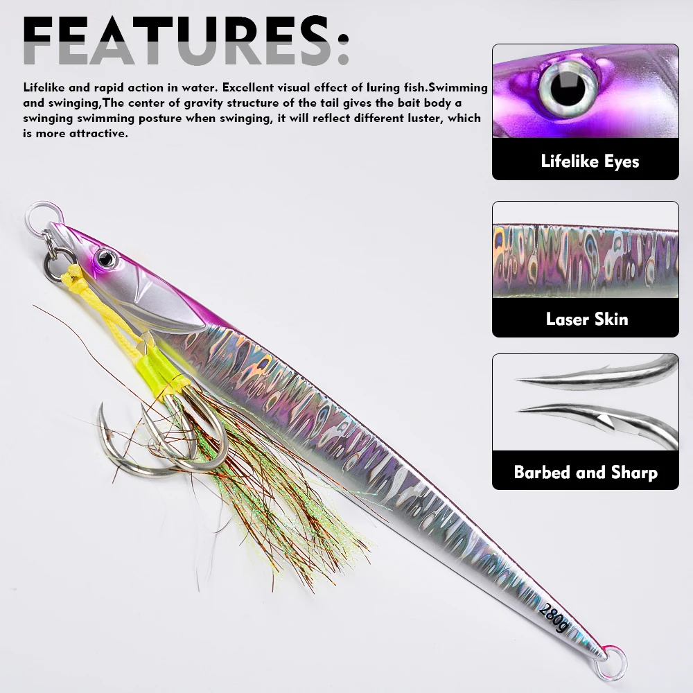 Señuelos jigging vertical Proberos para agua salada y lento - imagen 3
