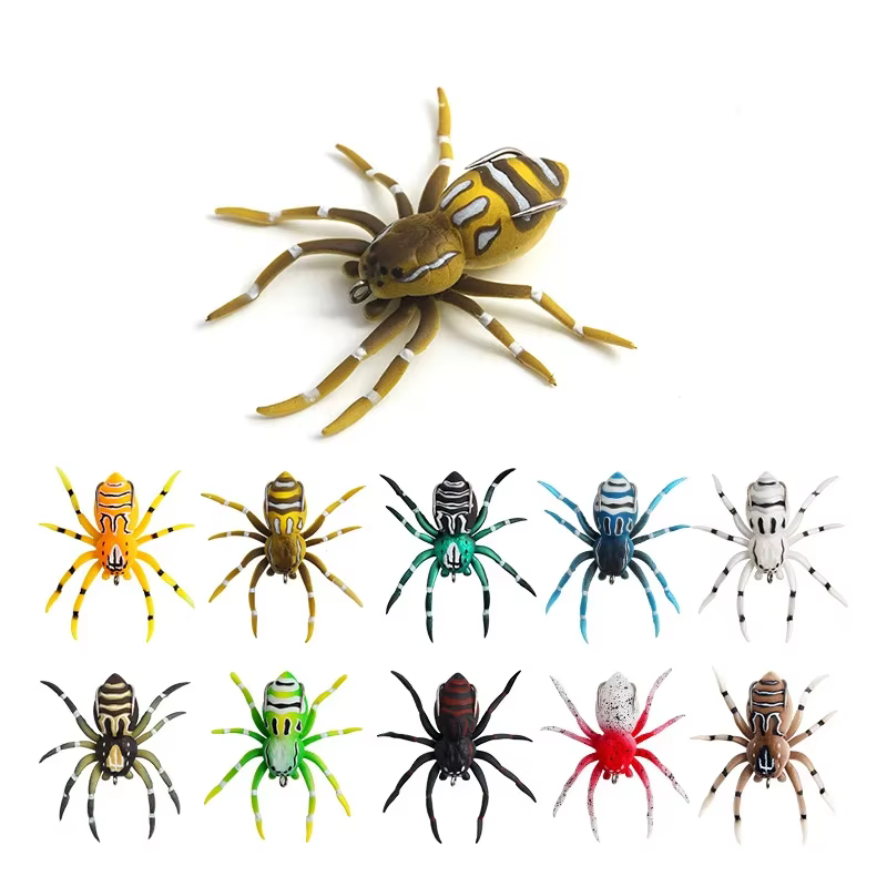 ALASICKA Señuelo Araña Suave - Anzuelos triples, cebo plástico - imagen 4