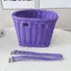 Cesta delantera de mimbre para bicicleta con correa y bolsa - imagen 3