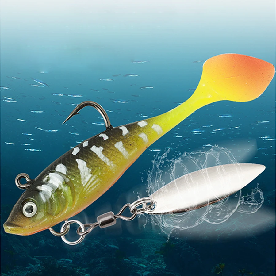 Swimbait T-Tail con spinner blade para lucio y trucha - imagen 5
