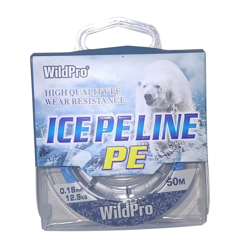 Línea multifilamento trenzada PE superresistente para pesca en hielo