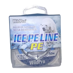 Línea multifilamento trenzada PE superresistente para pesca en hielo