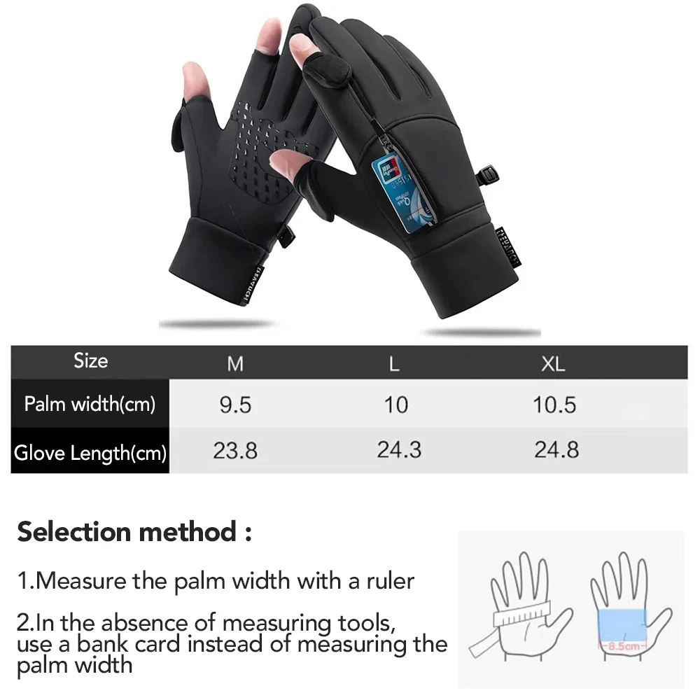 Guantes de pesca invierno impermeables – 2 dedos para clima frío - imagen 5
