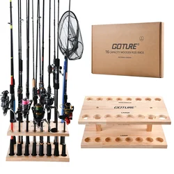 Goture Soporte Rack para Cañas de Pesca – Montaje en Pared Garage