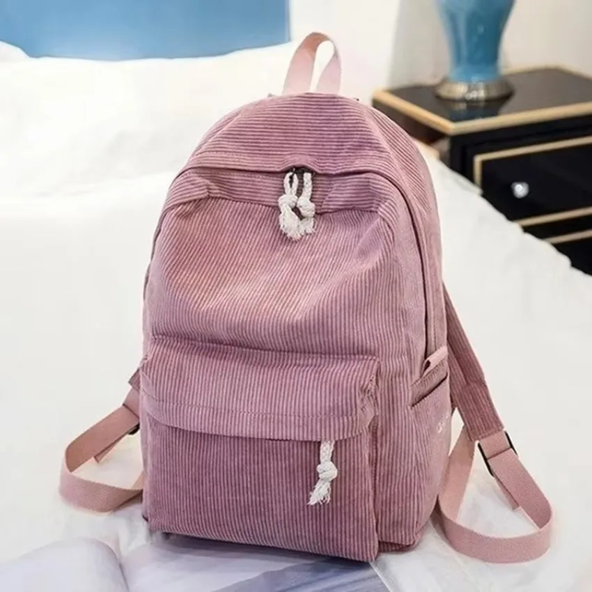Mochila a rayas de gran capacidad minimalista para uso diario - imagen 3