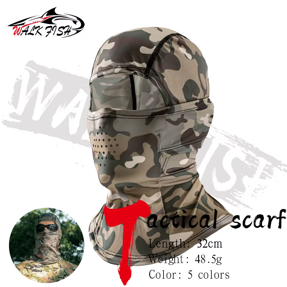 Walk Fish Bufanda Parasol Camuflaje para Pesca, Caza y Ciclismo