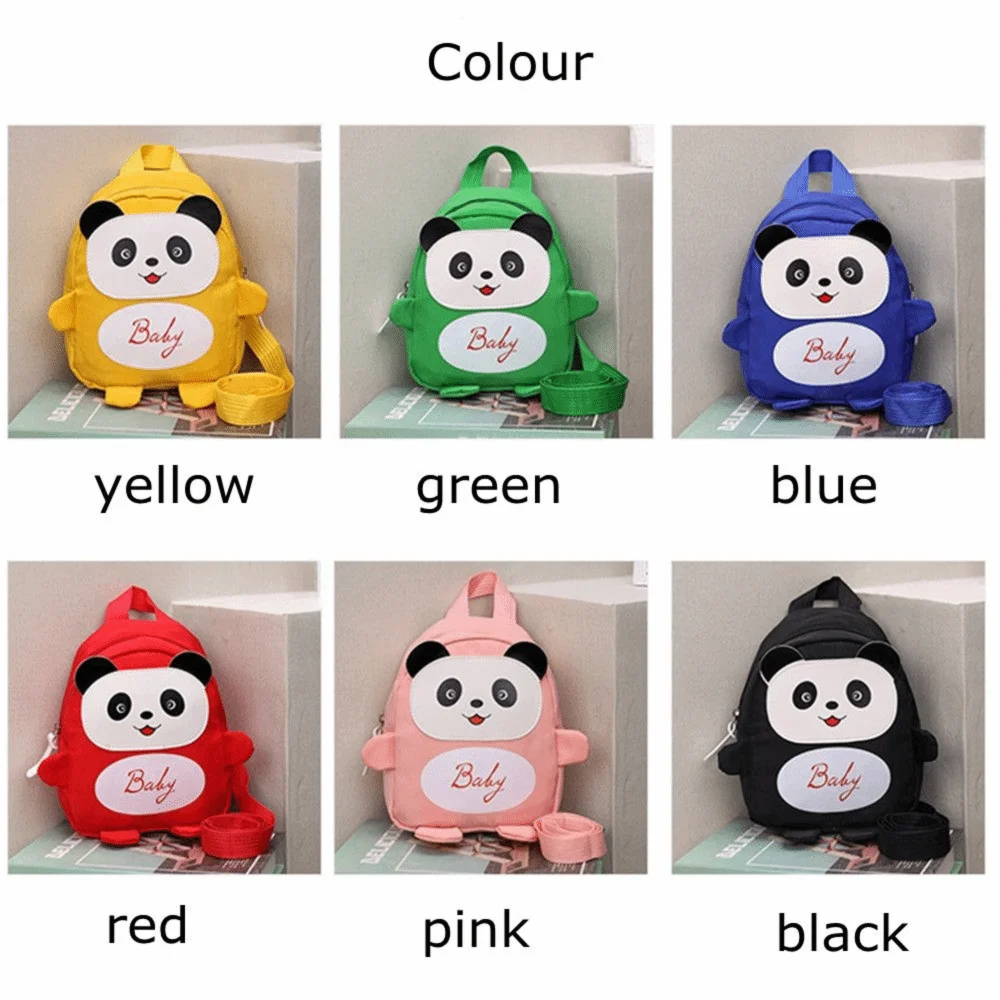 Mochila escolar de nailon para preescolar con diseño de panda - imagen 3