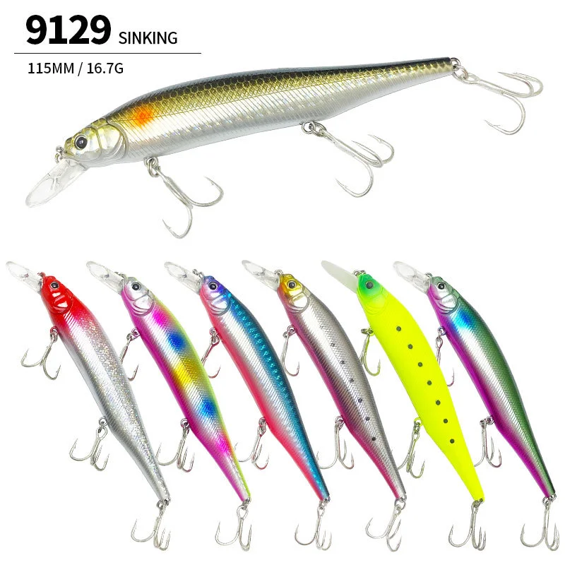NUNATAK Señuelo Minnow lápiz hundimiento ruidoso lucio largo alcance - imagen 2