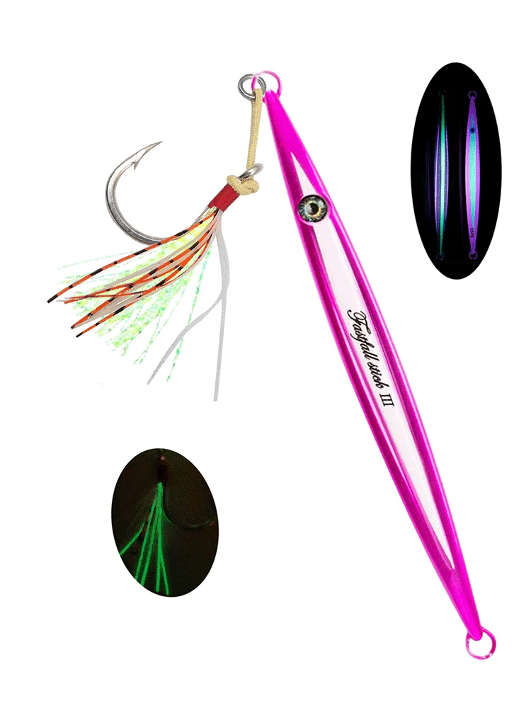 Señuelos Jigging luminosos de metal para aguas profundas - imagen 4