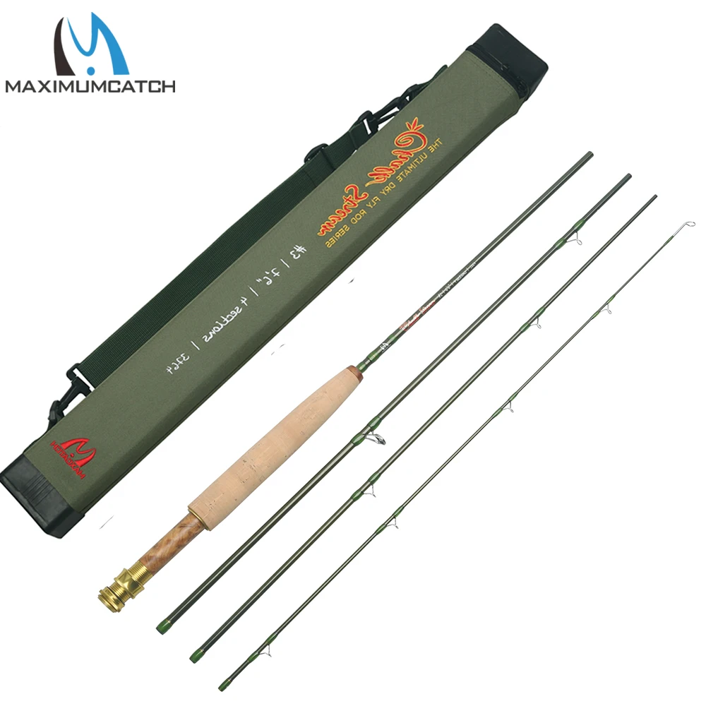 MAXCATCH CHALK Stream Caña de pesca con mosca ultraligera acción rápida
