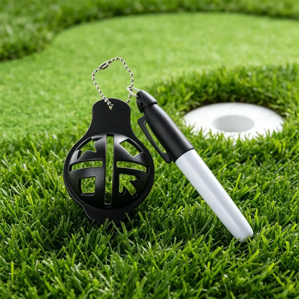 Plantilla para marcar líneas en bolas de golf con bolígrafo