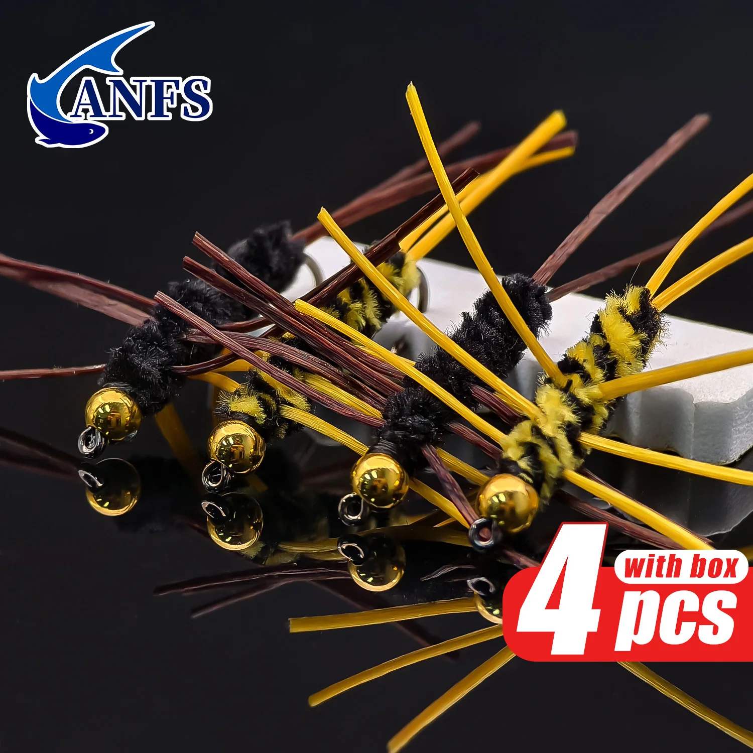 ANFS Ninfas de mosca de piedra con patas de goma – Girdle Bug - imagen 5