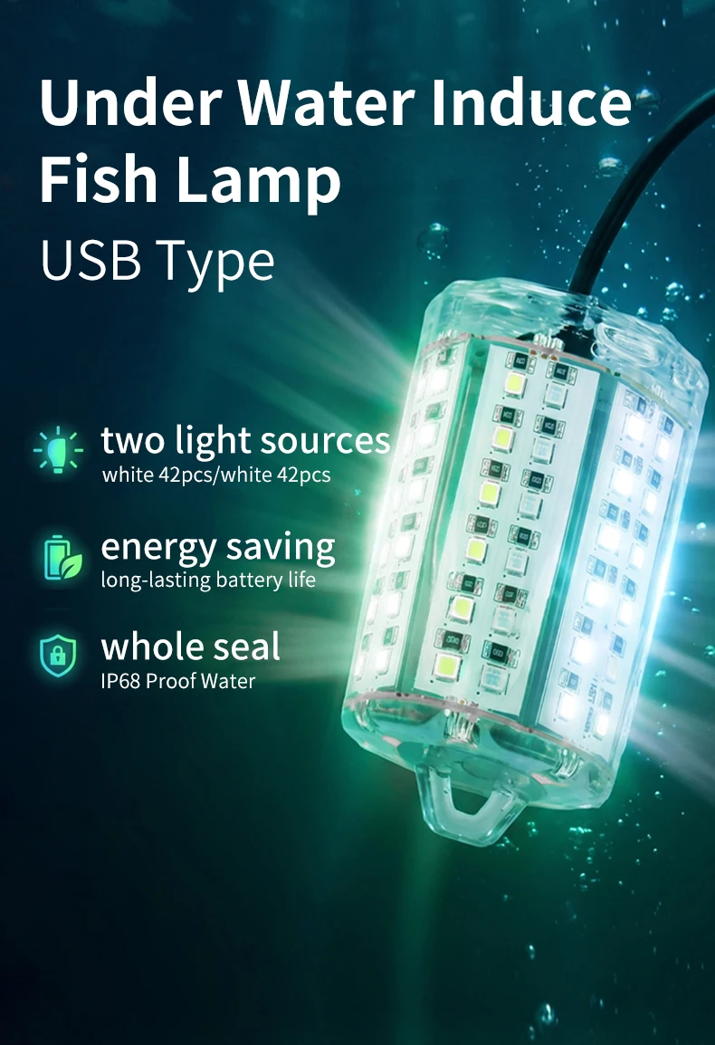 Luz de Pesca Submarina Kawa sumergida
