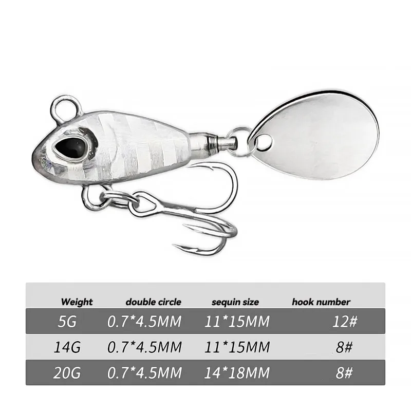 Bazooka Swimbait - Señuelo metal para lucio y lubina, carpa, 5/14/20 g - imagen 2