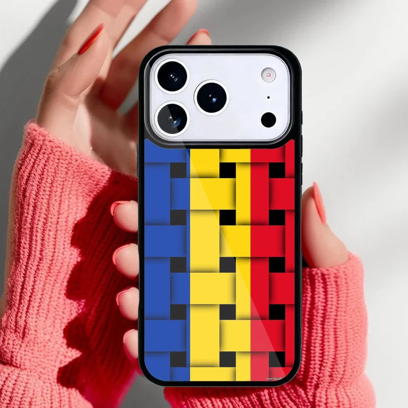 Funda para teléfono con la bandera de Rumania para iPhone vista frontal