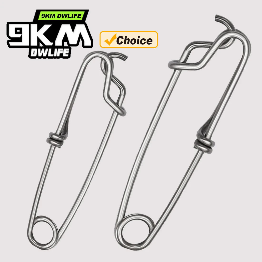 Clips para atún de acero inox 9KM con pasador ojo cerrado - imagen 2