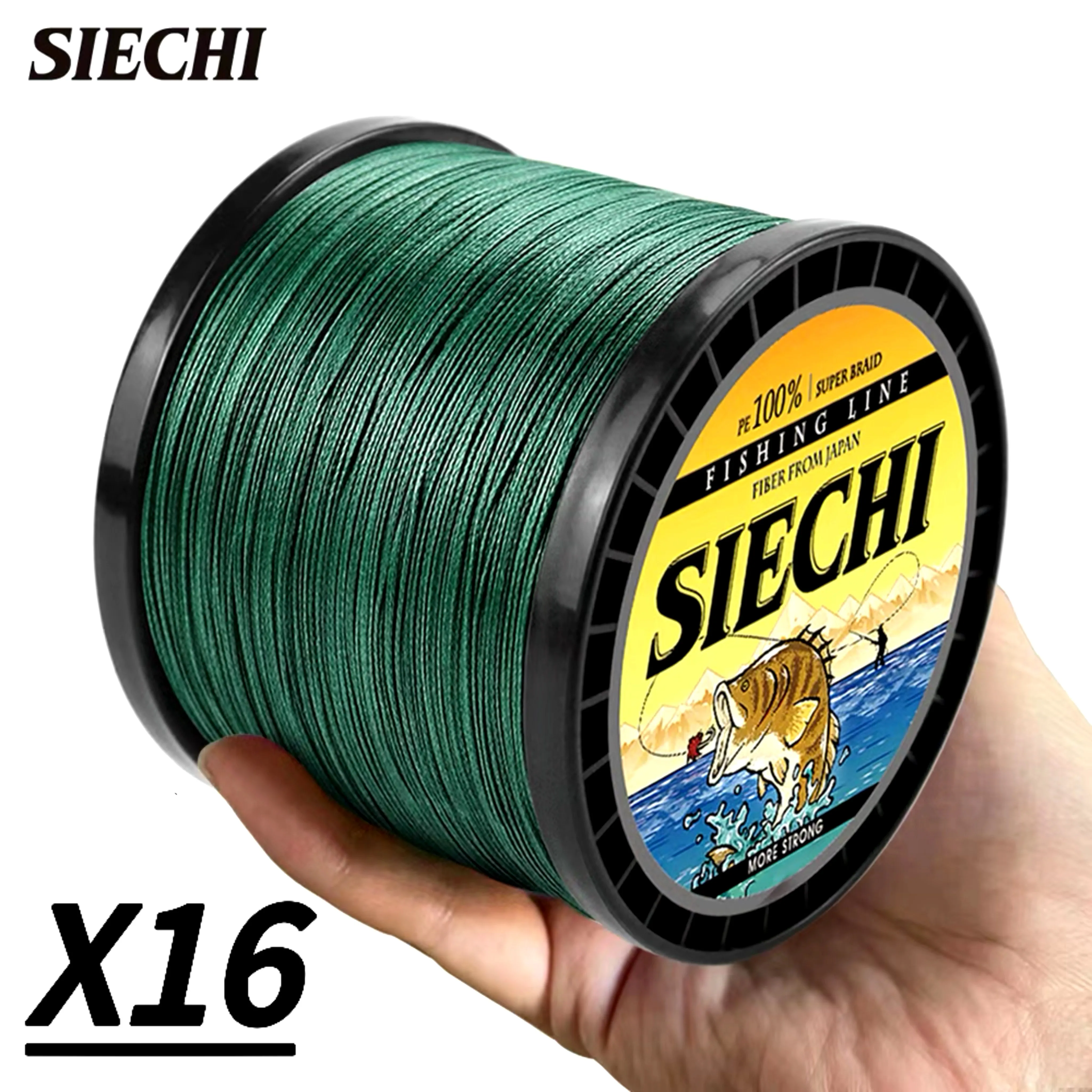 Línea de pesca trenzada SIE PE X16 súper resistente para agua - imagen 5