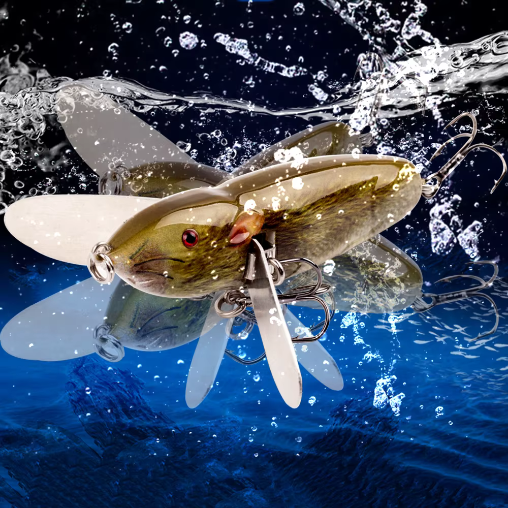Señuelo Topwater Ratán para Lubina – Superficie con alas metálicas - imagen 2