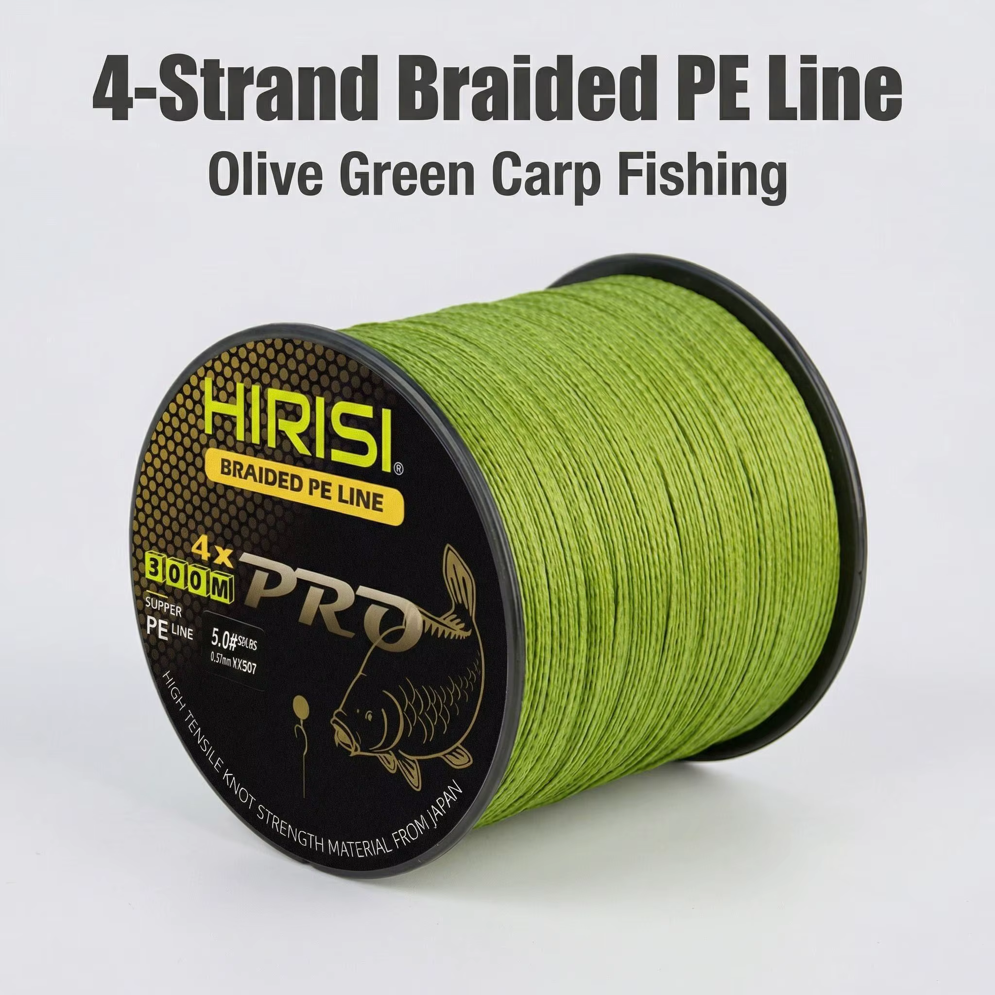 Hirisi Línea trenzada para carpfishing de 4 hebras - imagen 2