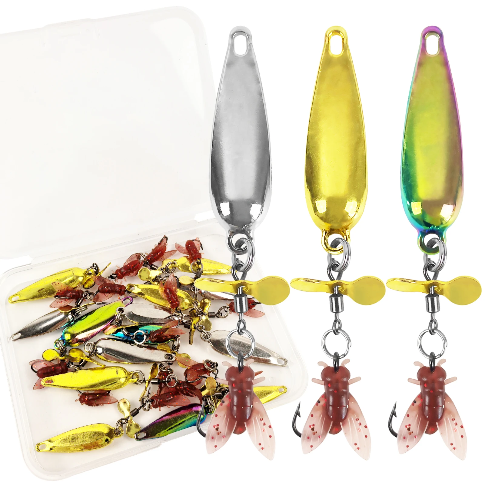 Spinnerbait Free Fisher con hoja de metal y cuchara rotatoria
