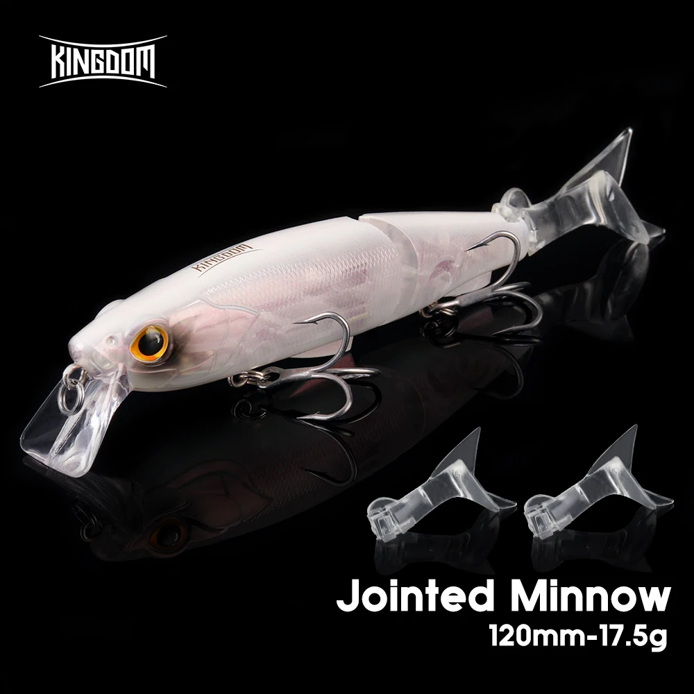 Kingdom Swimbait 120 mm – Cebo duro con cola en T para trucha y lubina - imagen 4