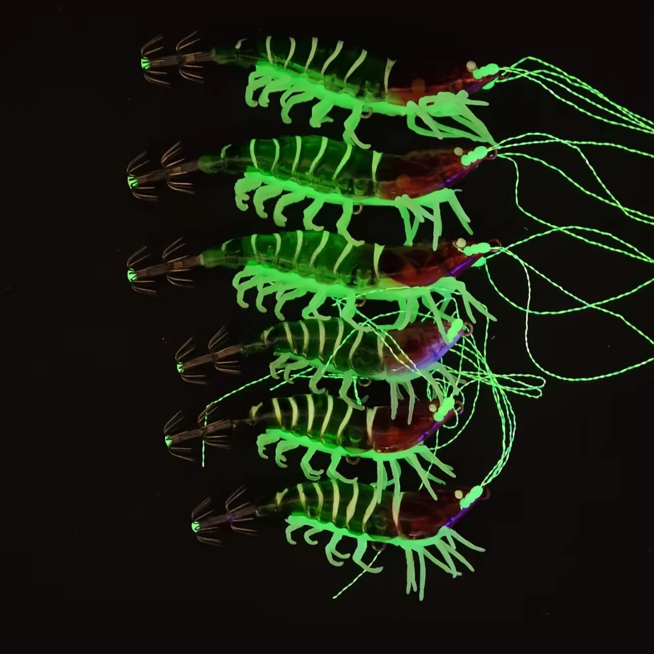 Señuelos Egi para calamar con anzuelo luminoso y simulación camarón - imagen 2