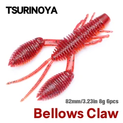 TSURINOYA Bellows Claw Worm señuelo vinilo camarón acción onda lubina