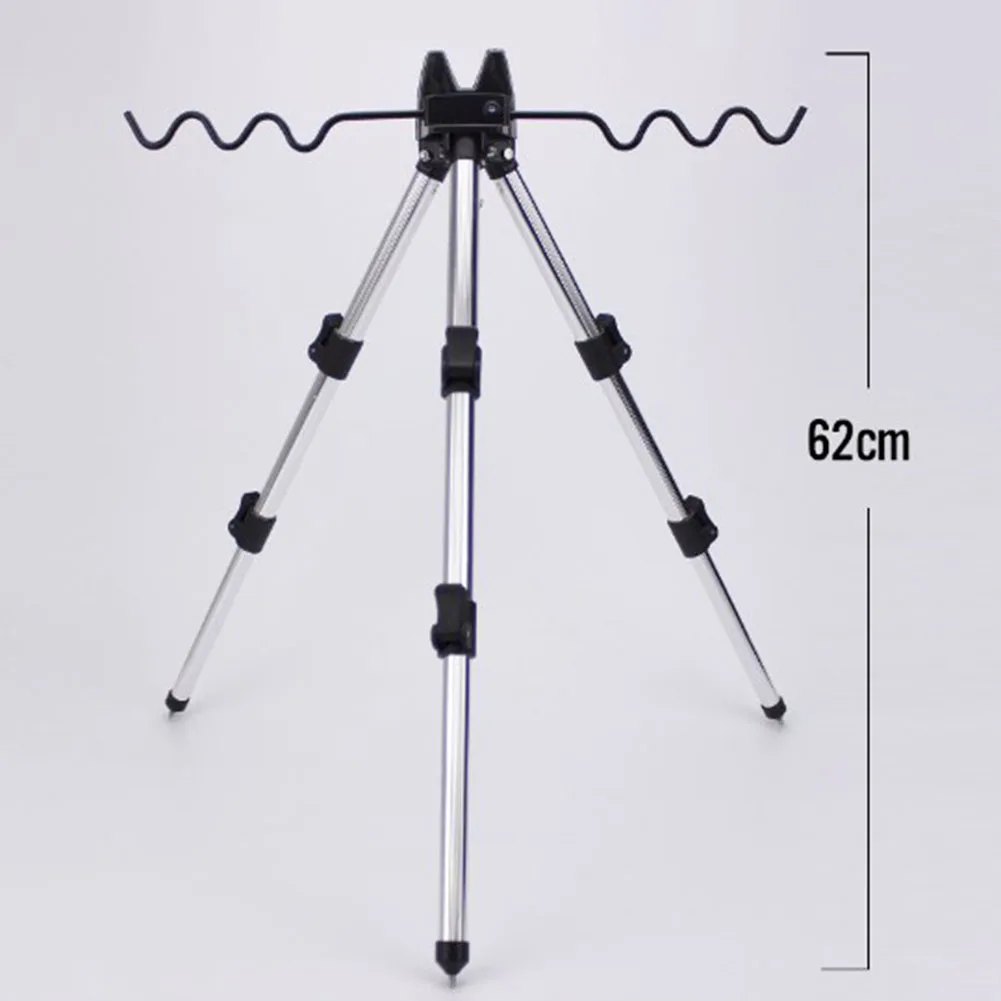 Soporte para caña de pescar de aleación de aluminio con trípode plegable
