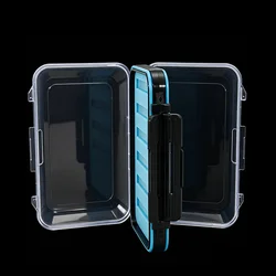 Caja de pesca ABS transparente impermeable doble cara junta silicona