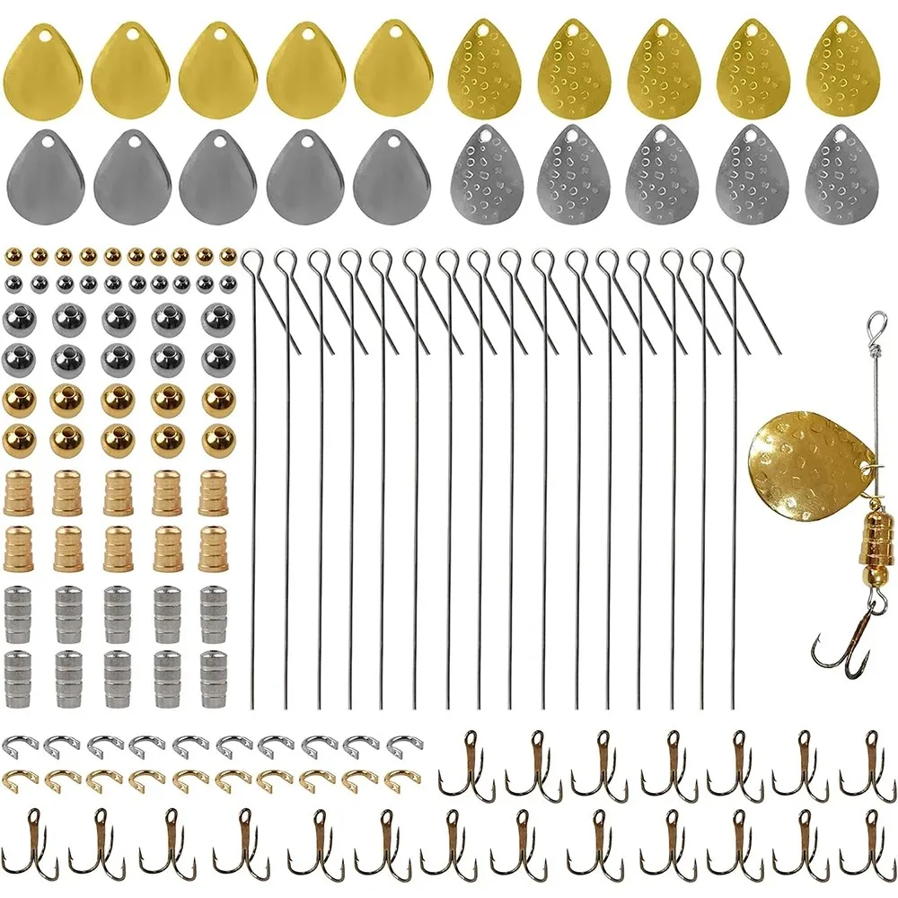 Kit Montaje Spinner – Cuchara, horquilla y anzuelos triples para pesca - imagen 2