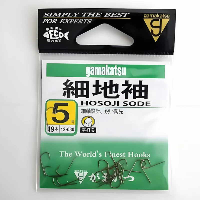 Gamakatsu Hosoiji Sode – Anzuelos vástago delgado carpa y boca ligera - imagen 3