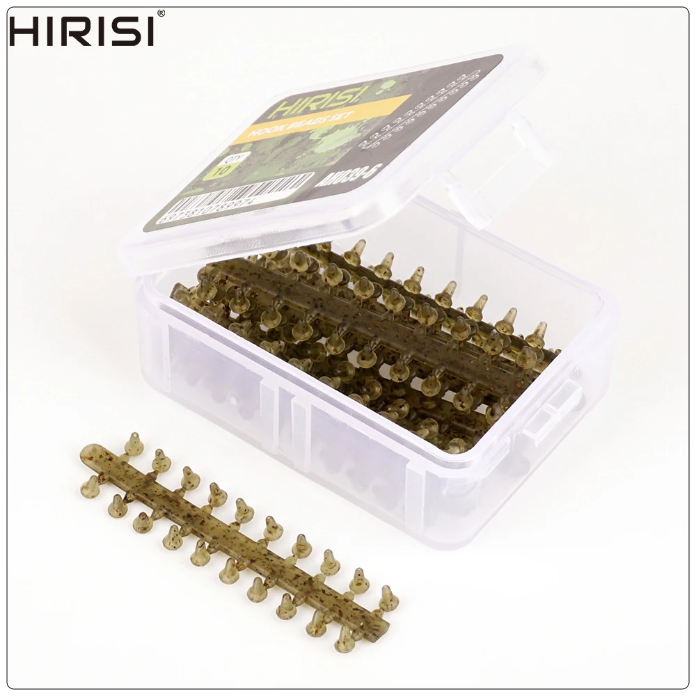 Pack de 10 tarjetas de cuentas de goma Hirisi para montajes de carpa