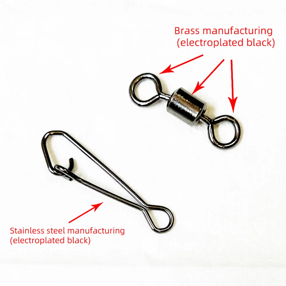 Giratorios de barril con broche de latón para pesca en agua salada - imagen 5