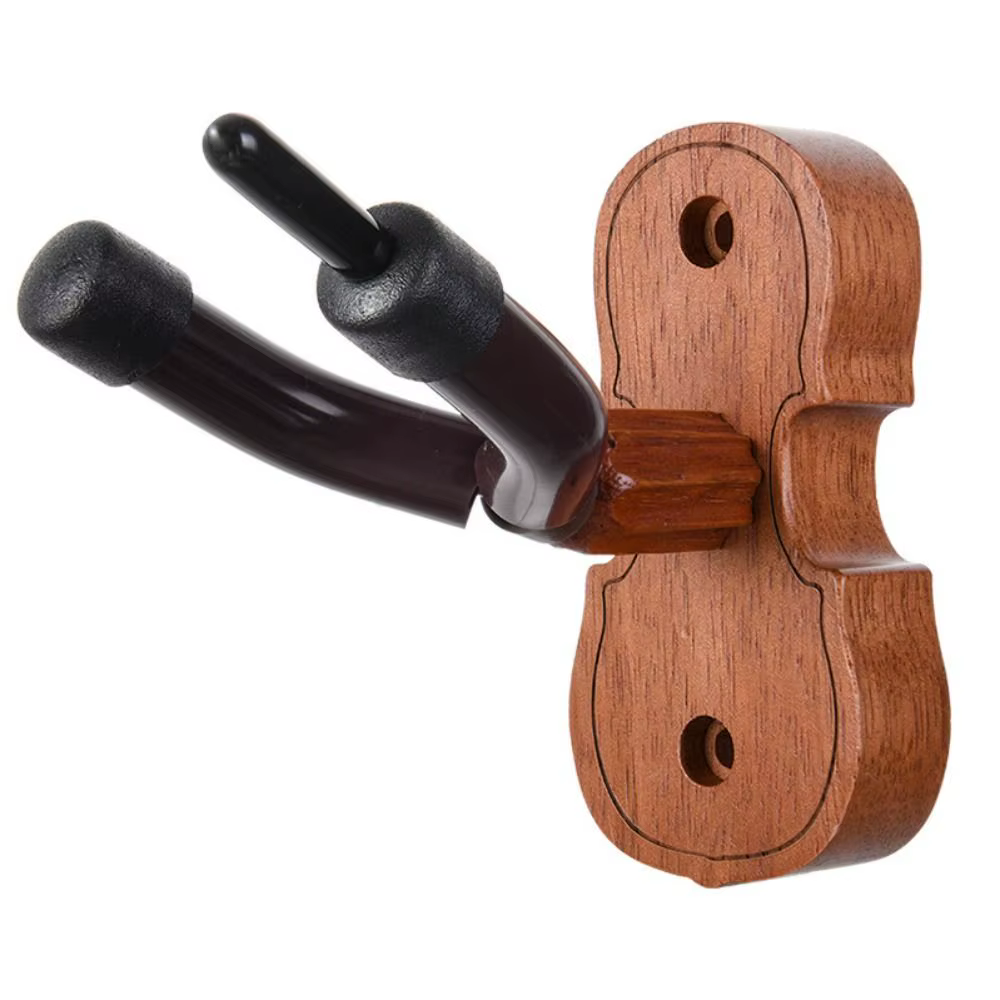 Soporte de violín de pared con base de madera y gancho para arco - imagen 5