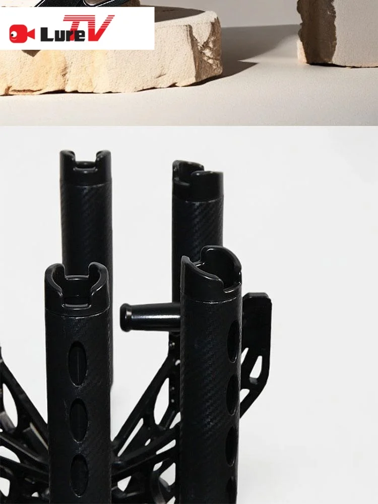 Detalle del diseño portátil del soporte Luretv