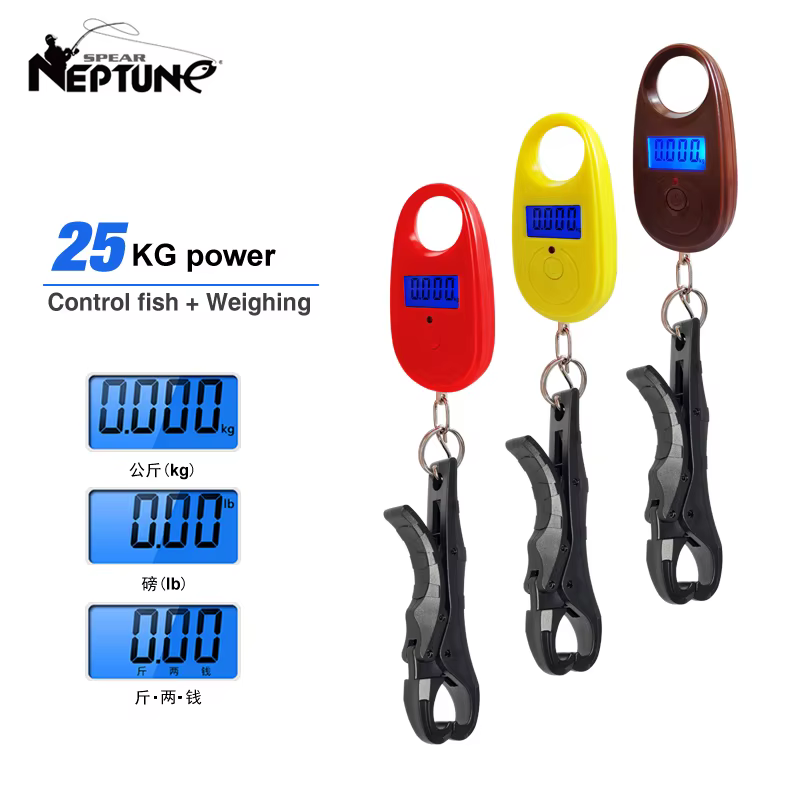 Agarre de pesca con báscula digital mini plástico ligero