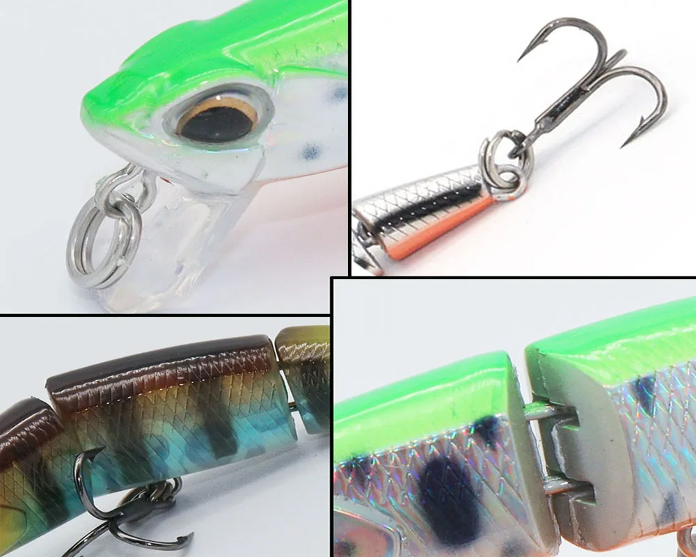 Vista lateral del señuelo swimbait de 73 mm