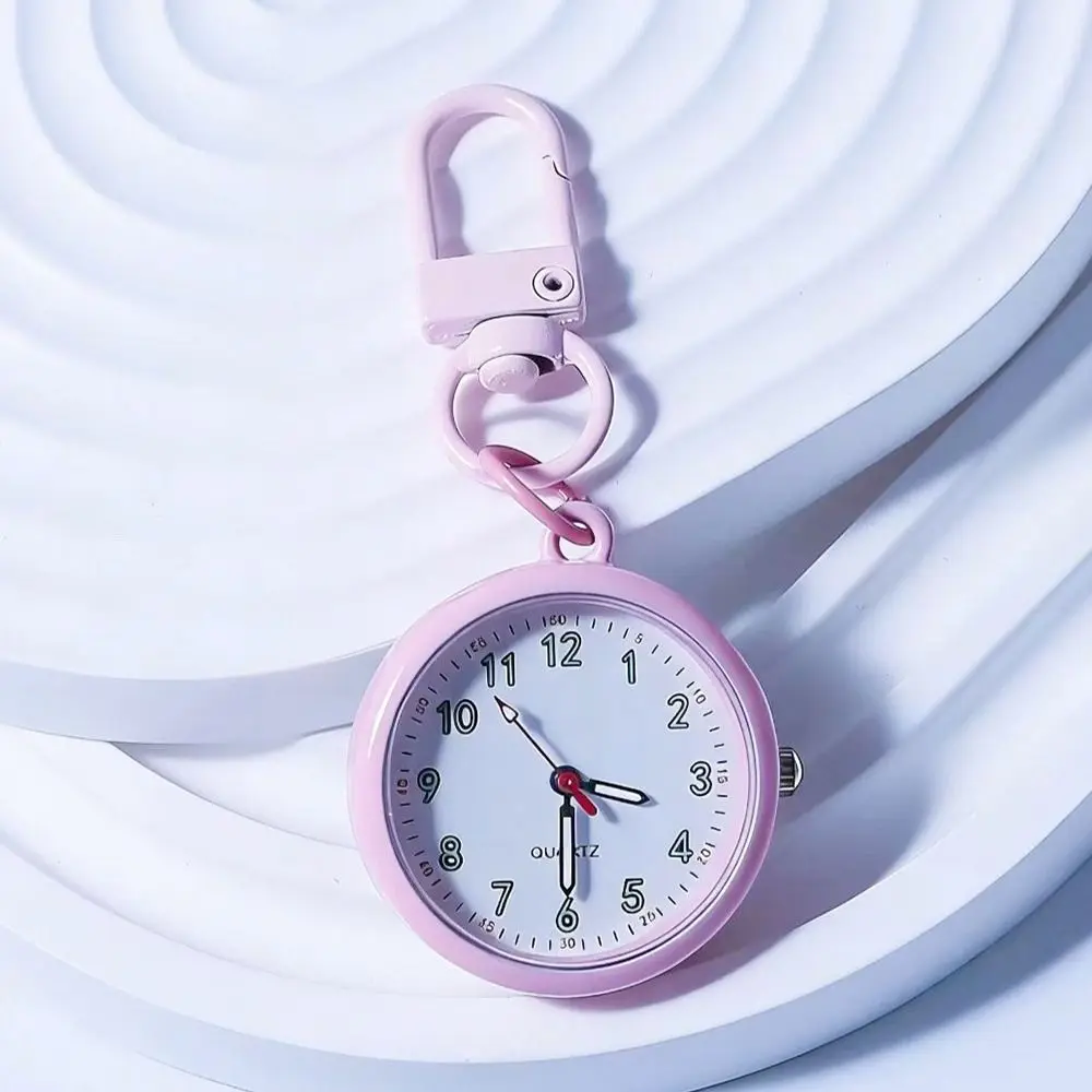 Reloj de bolsillo silencioso con caja de aleación y cuero