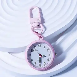 Reloj de bolsillo silencioso con caja de aleación y cuero
