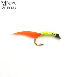 Ninfa para trucha cola naranja cuerpo amarillo #12